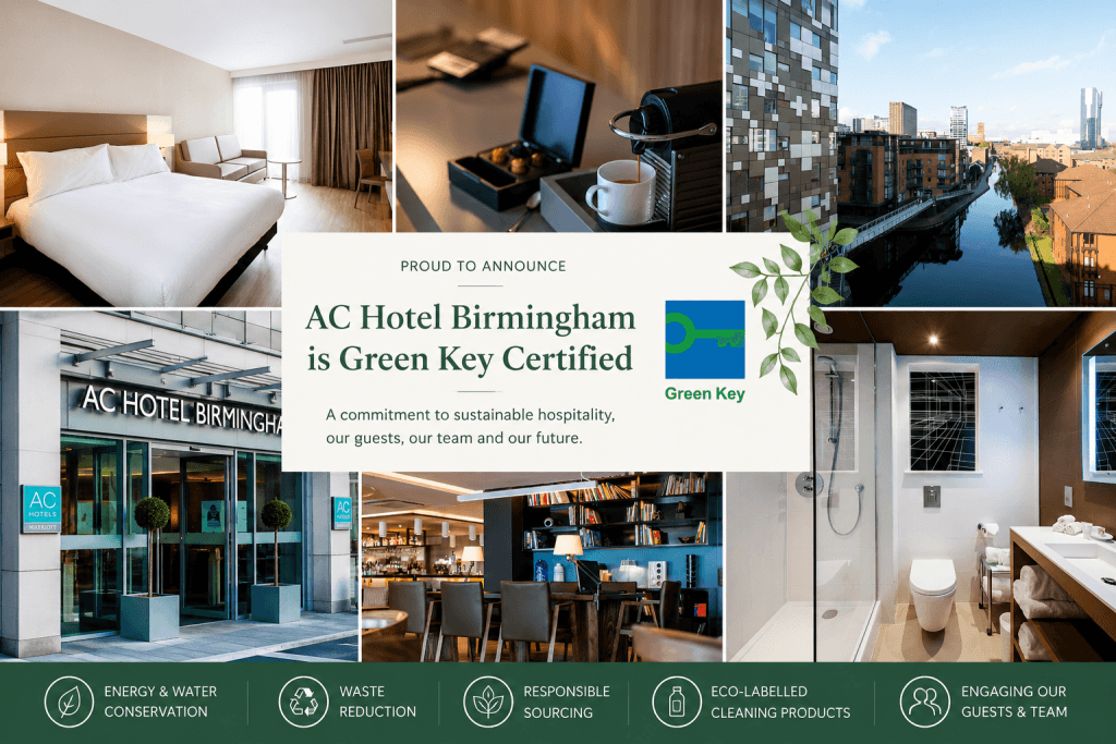 AC Hotel at Mailbox achieves Green Key Certification 1 AC Birmingham